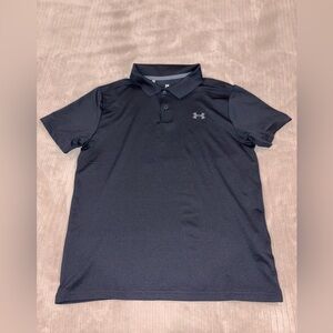 Under Armour Boy’s Black Polo with Subtle Logo Size Large